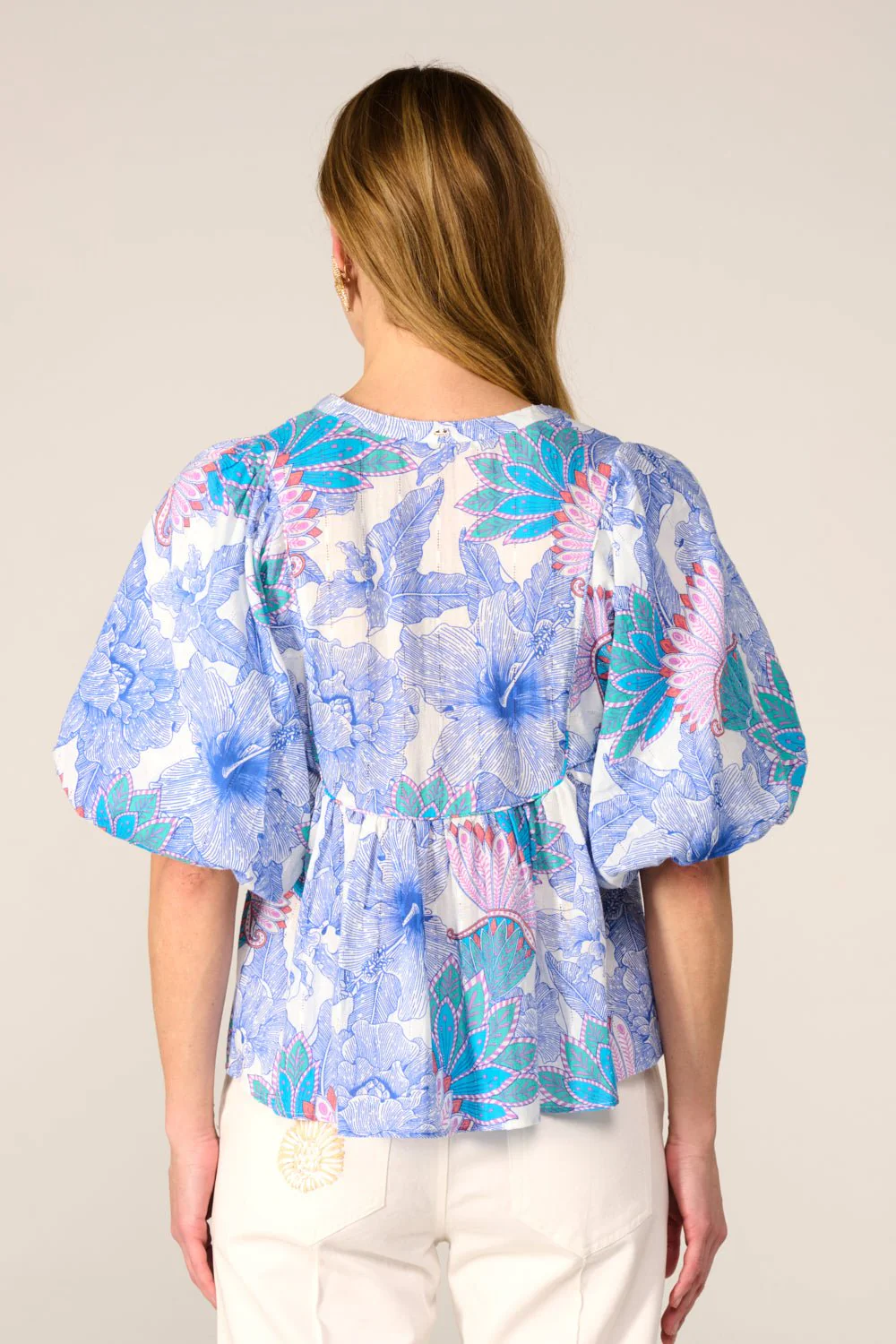 Blouse Flores - Blue Padang - Image 6