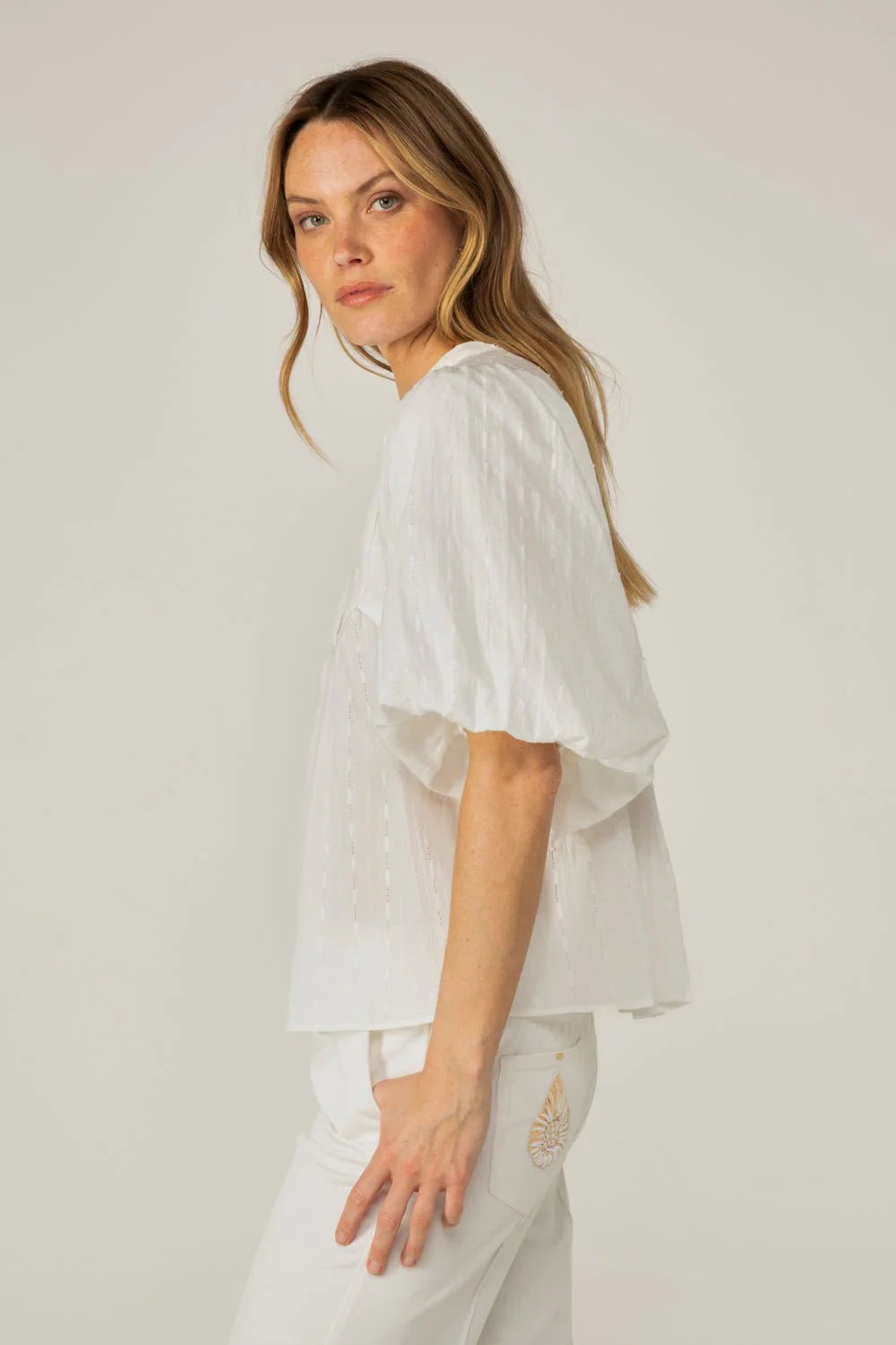 Blouse Flores - Natural White - Image 4