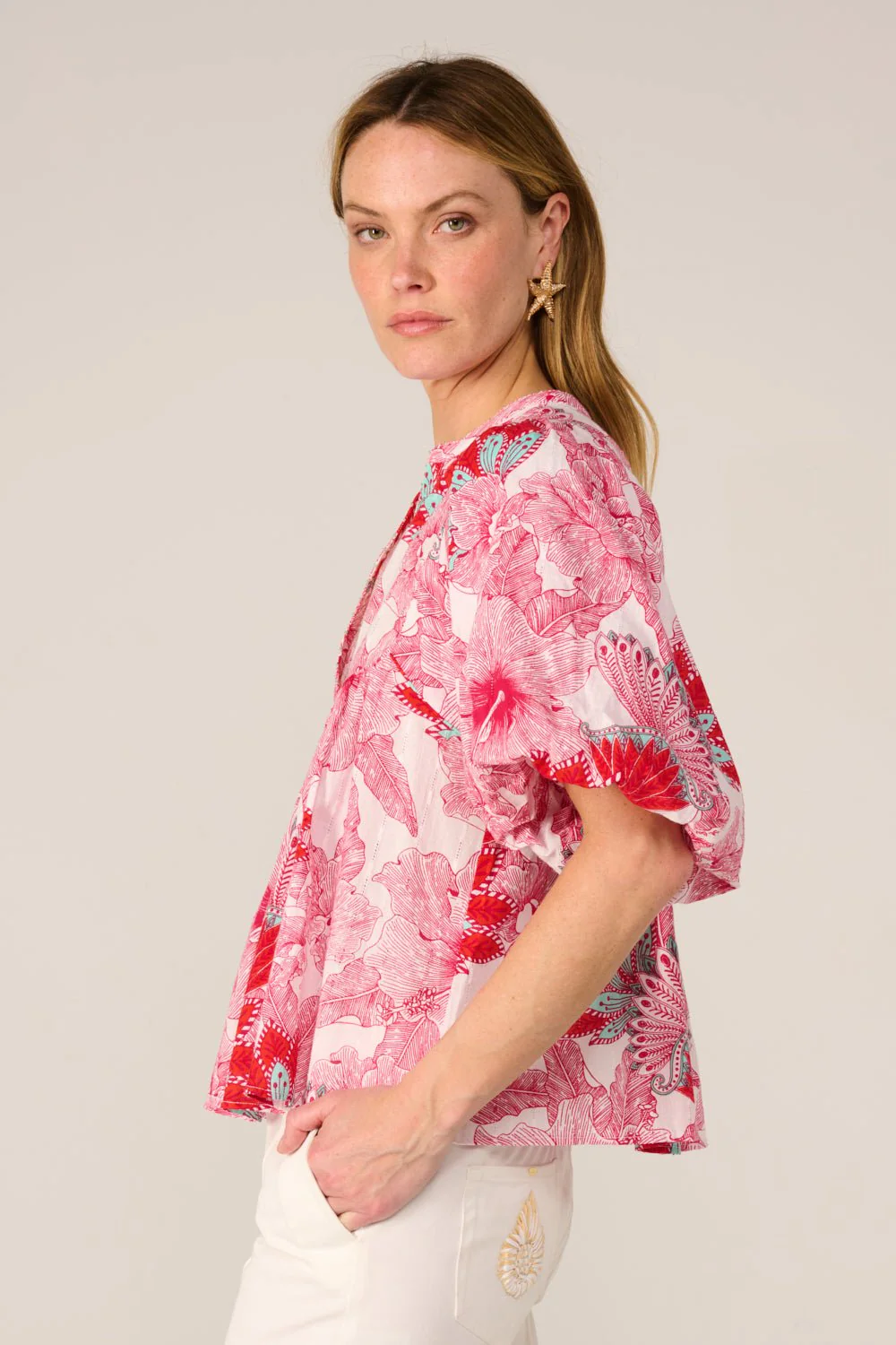 Blouse Flores - Pink Padang - Image 3