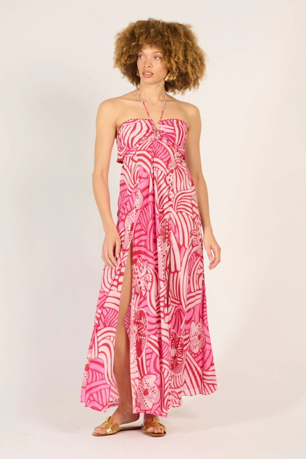 Long Dress Carla - Pink Japonism - Image 4