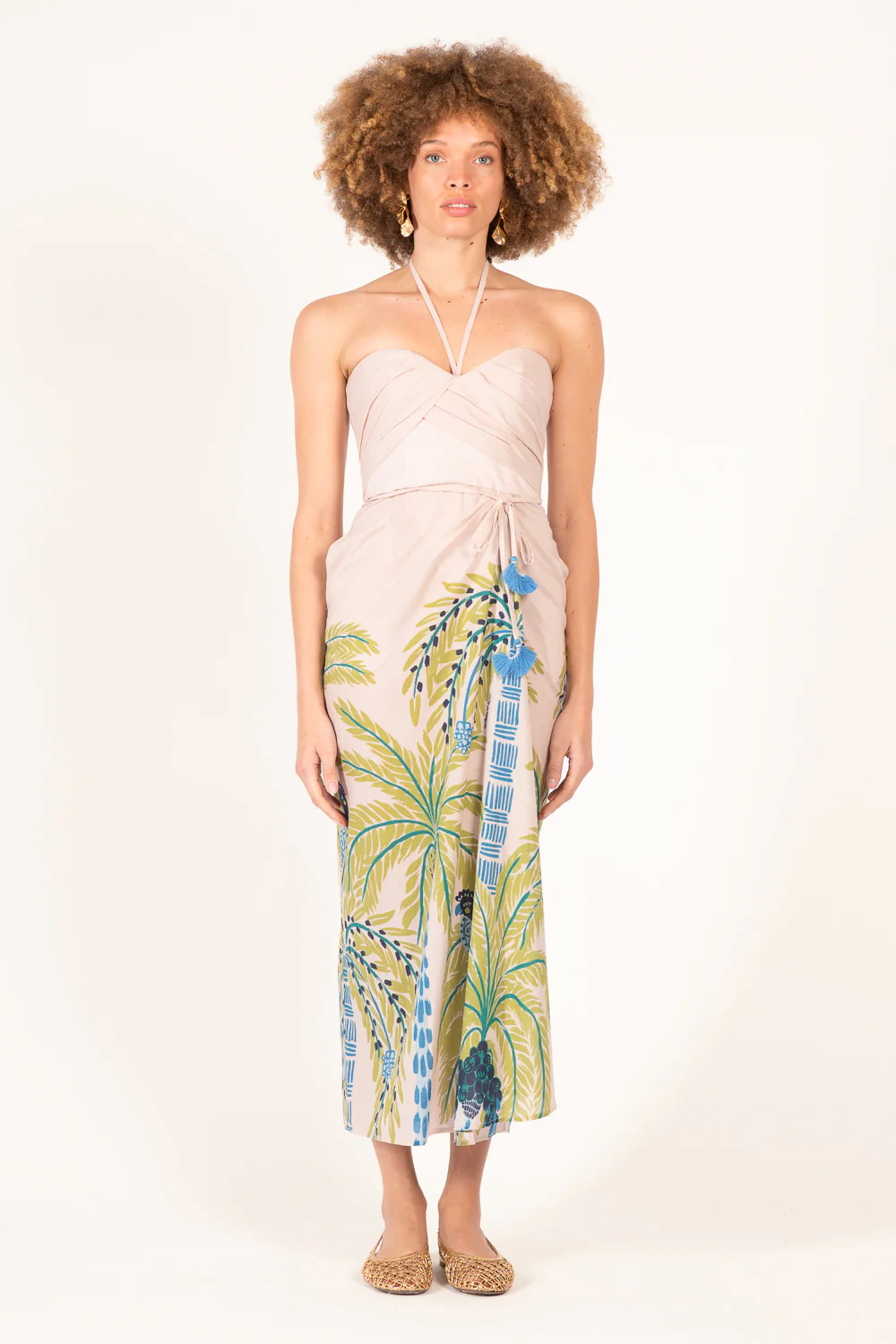 Long Dress Collina - Green Palmrott - Image 5