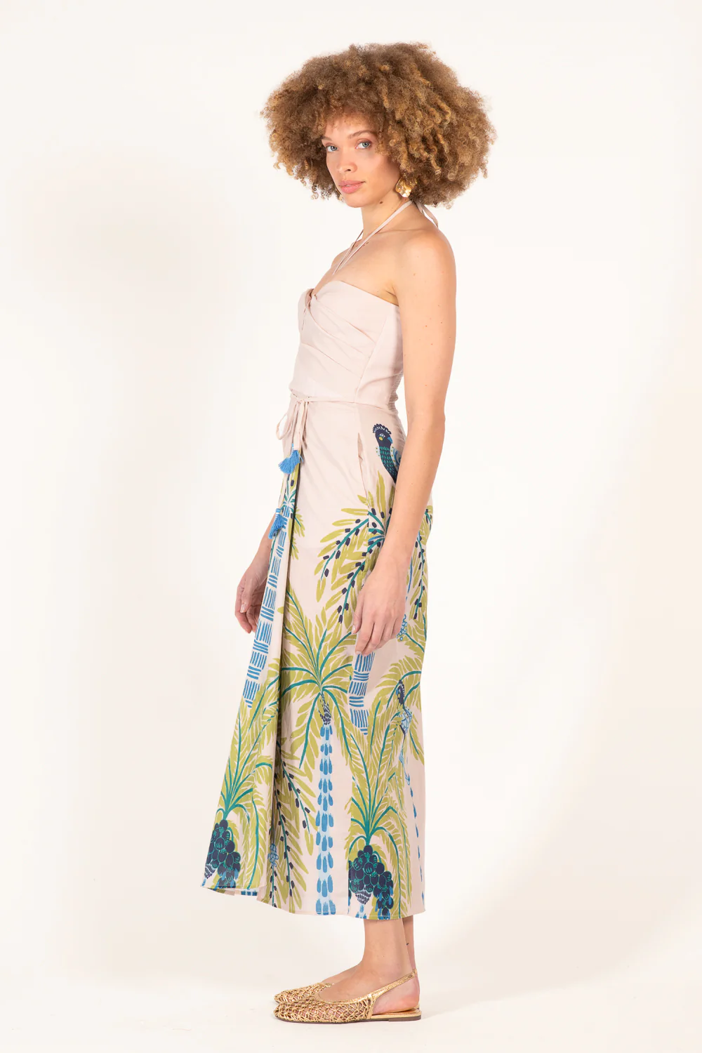 Long Dress Collina - Green Palmrott - Image 6