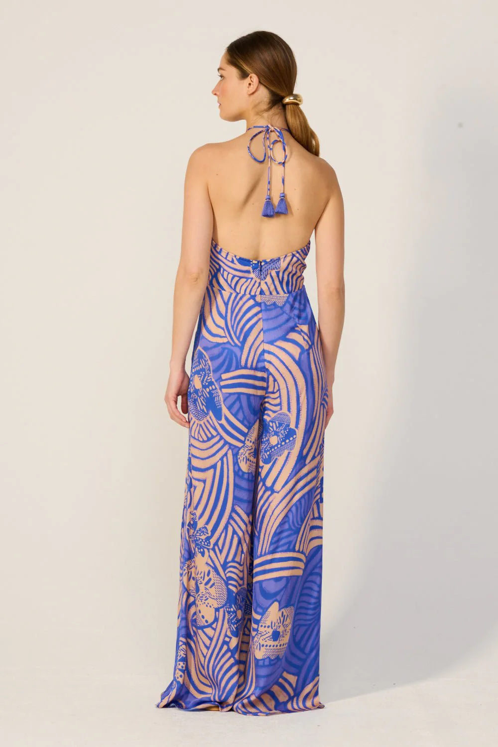 Long Jumpsuit Cilia - Blue Japonism - Image 5