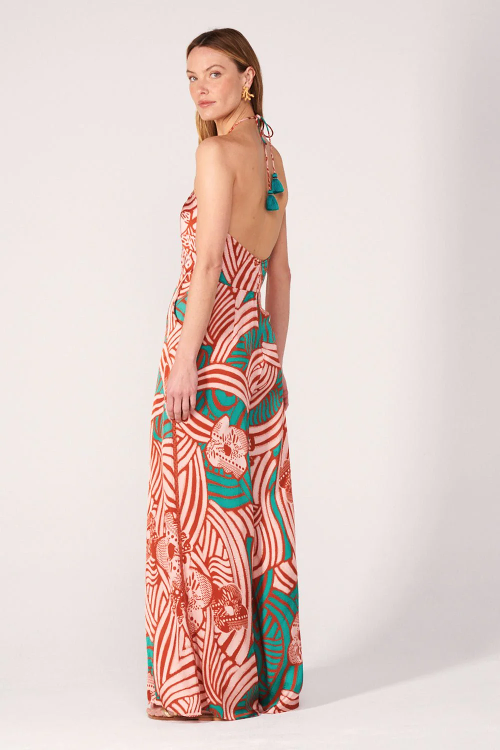 Long Jumpsuit Cilia - Brick Japonism - Image 4