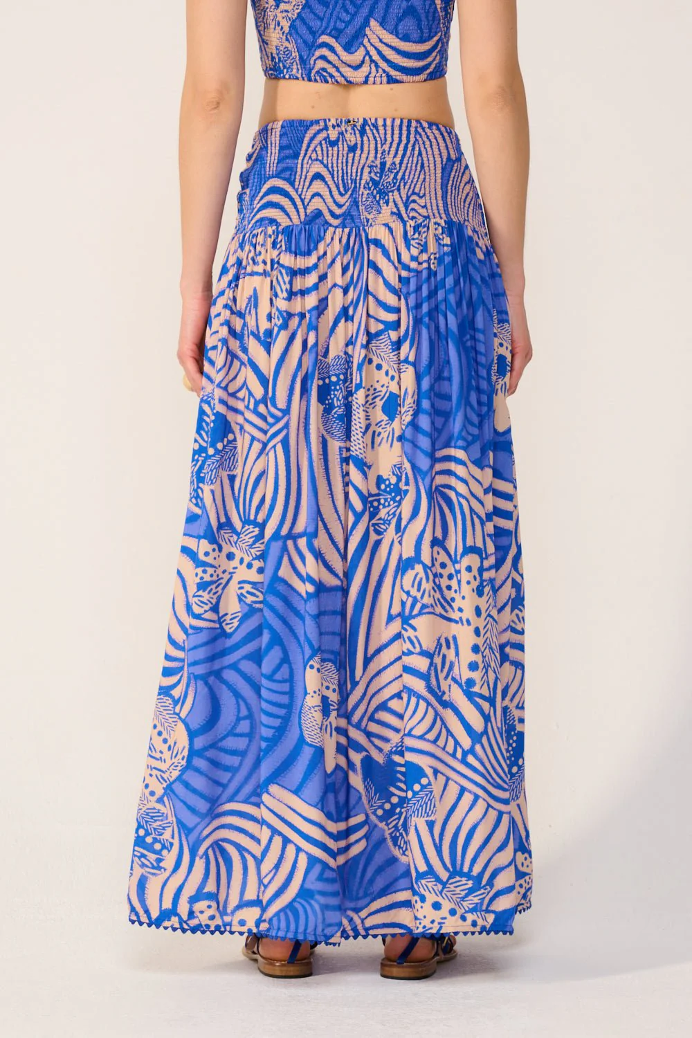 Long Skirt Carla - Blue Japonism - Image 5