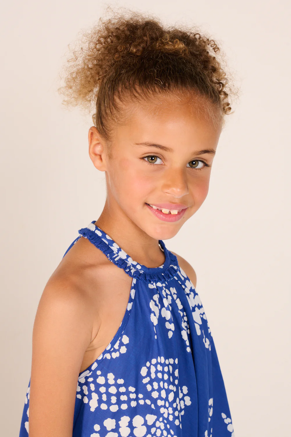 Mini Dress Cleo for girls - Blue Austral - Image 3