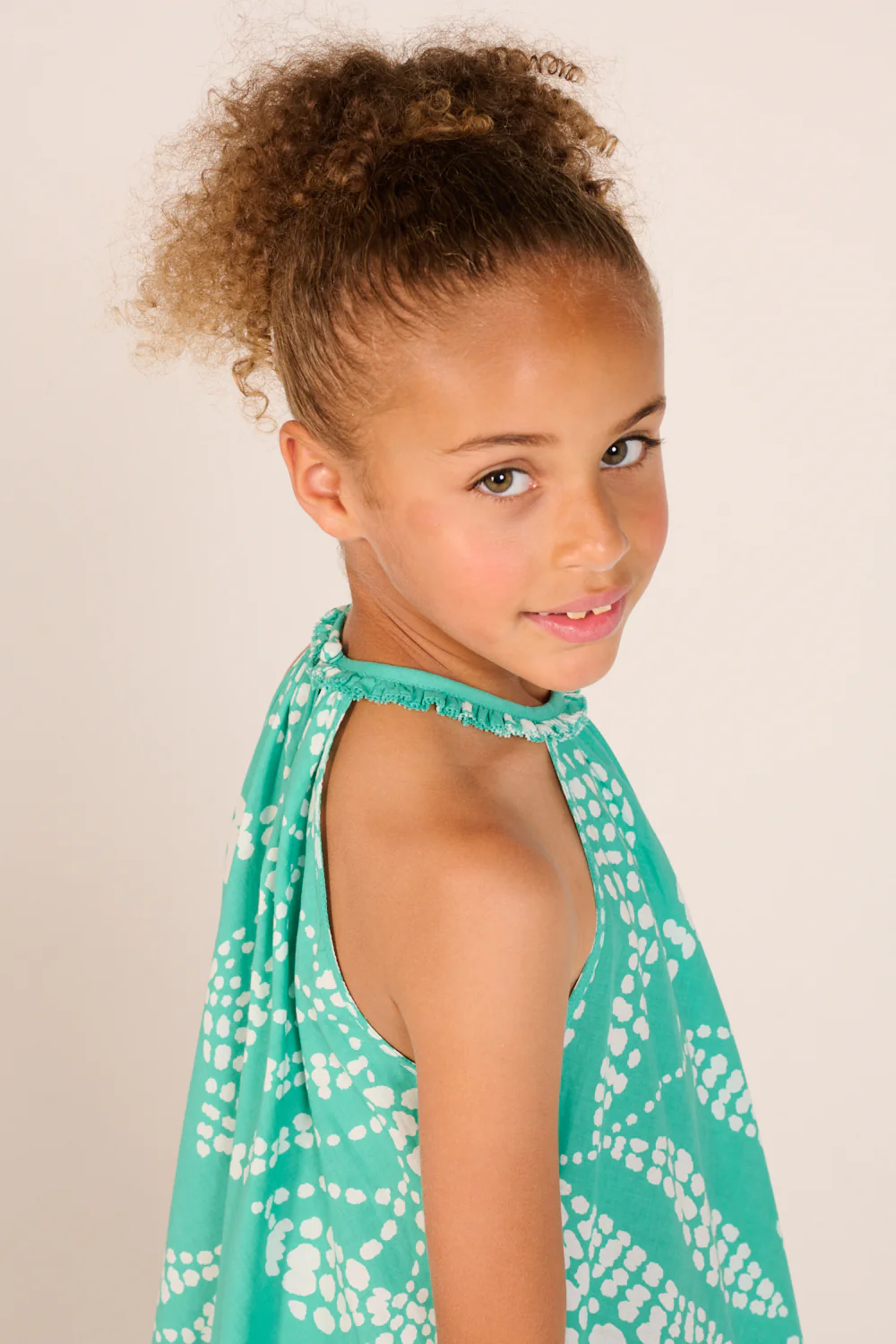 Mini Dress Cleo for girls - Mint Austral - Image 4