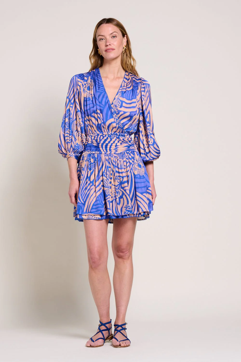 Mini Dress Colleen - Blue Japonism - Image 3