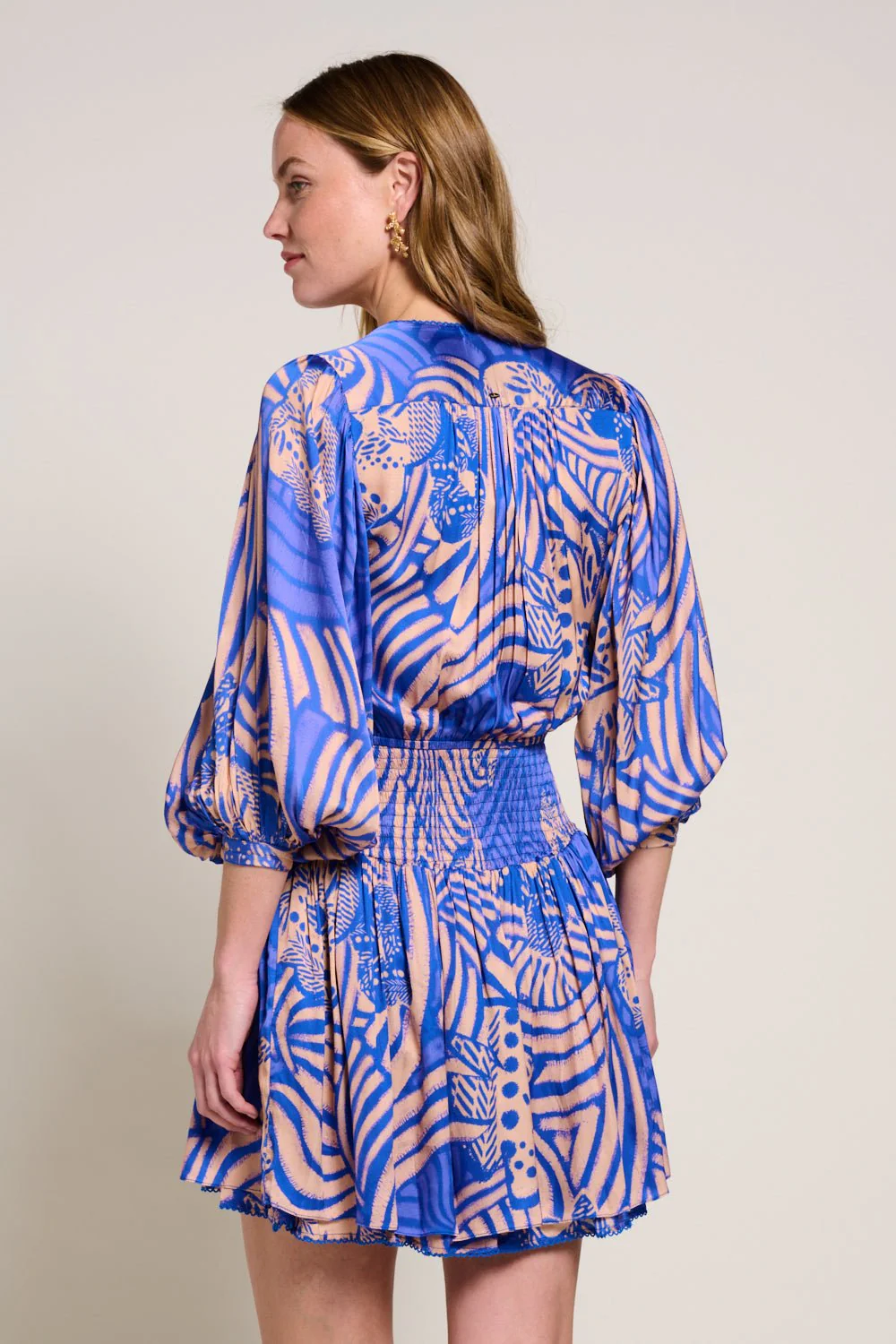 Mini Dress Colleen - Blue Japonism - Image 6