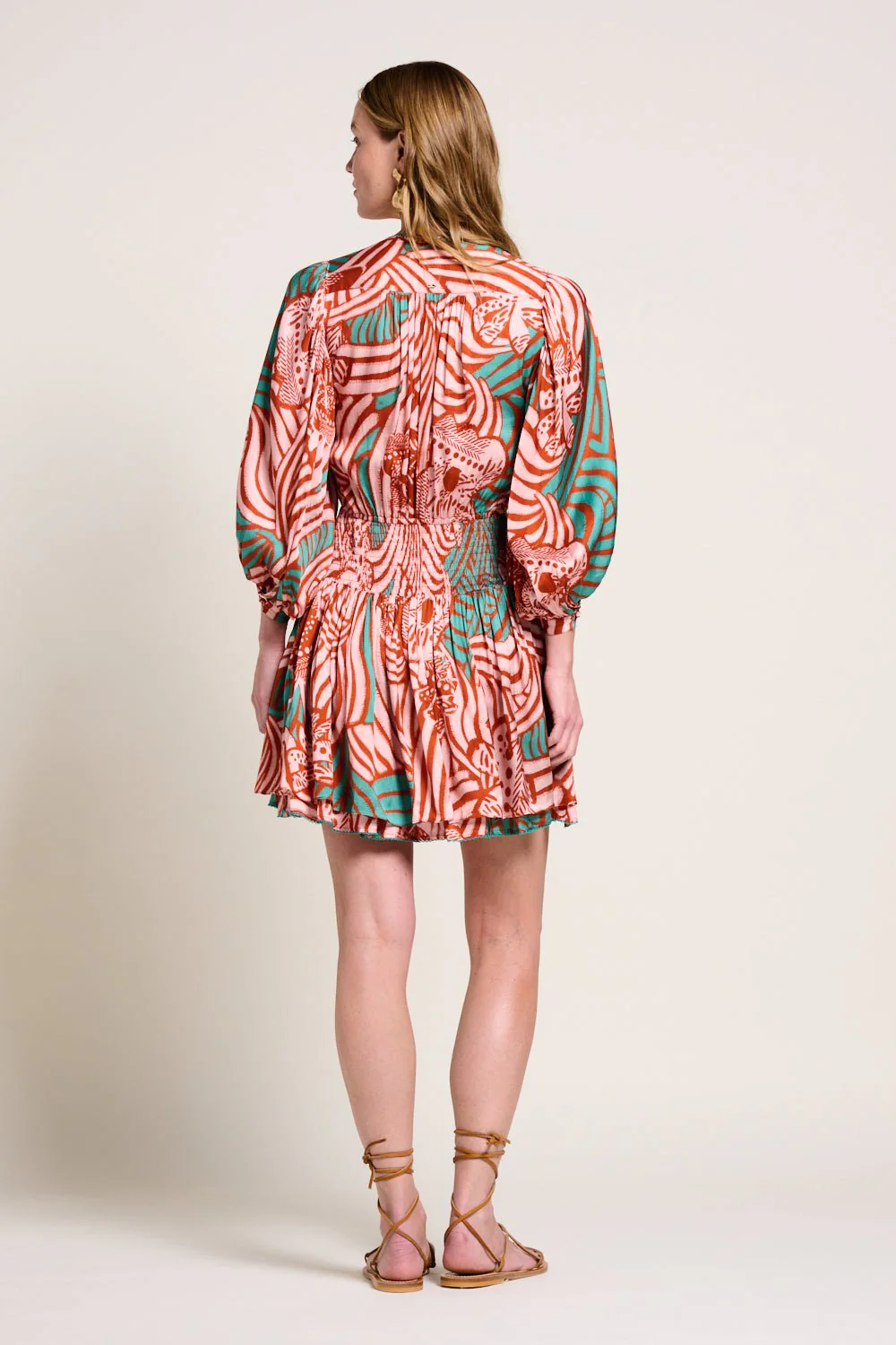 Mini Dress Colleen - Brick Japonism - Image 3