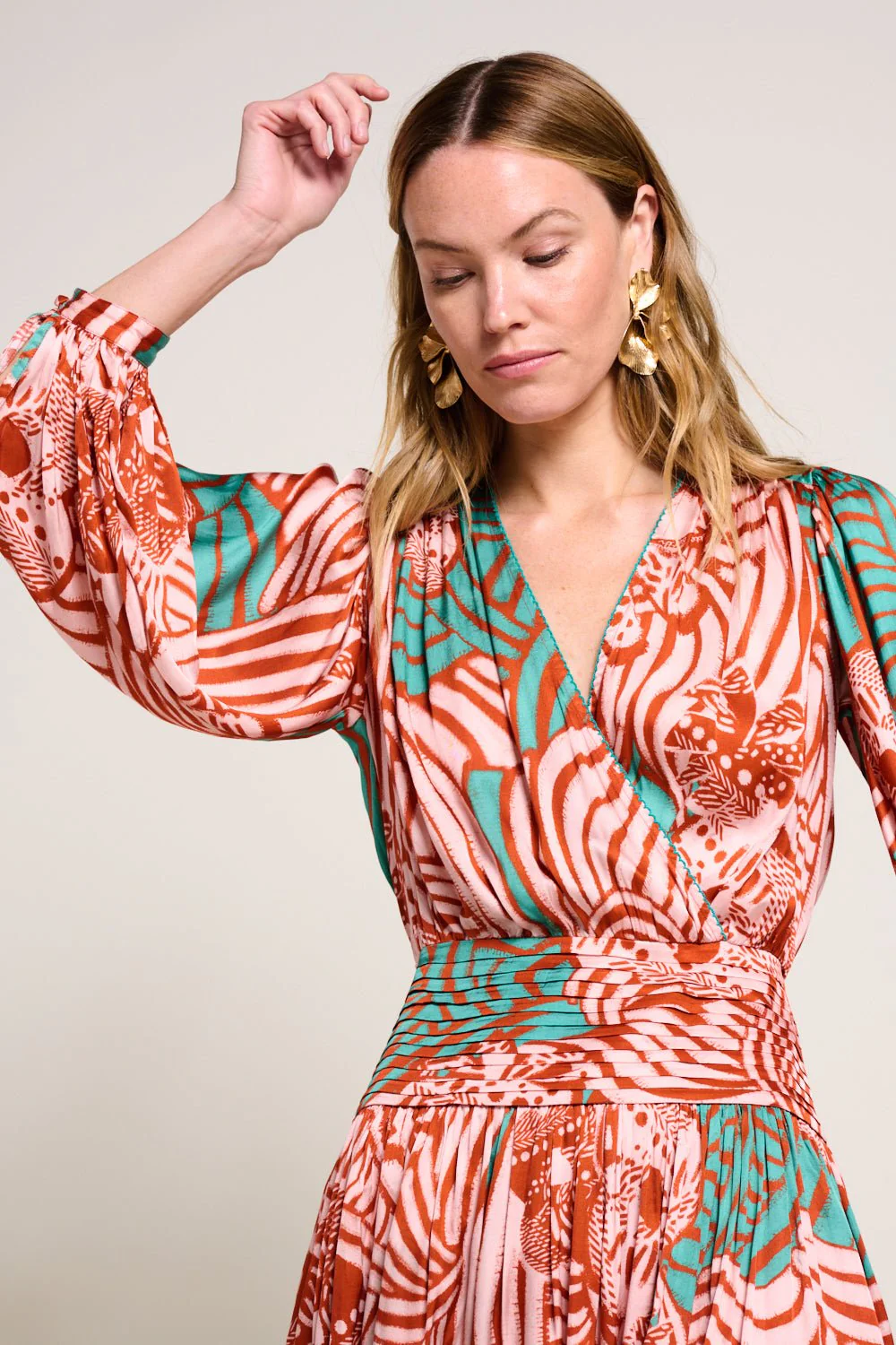 Mini Dress Colleen - Brick Japonism - Image 4