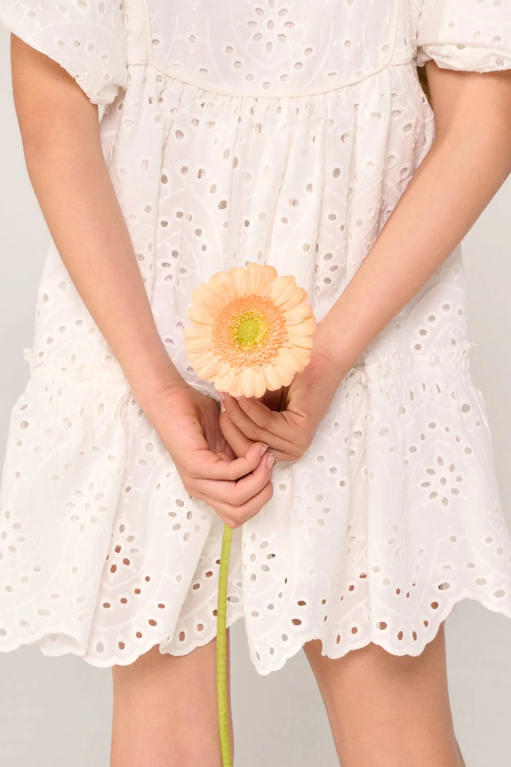 Mini Dress Cruz for girls - Natural White - Image 7