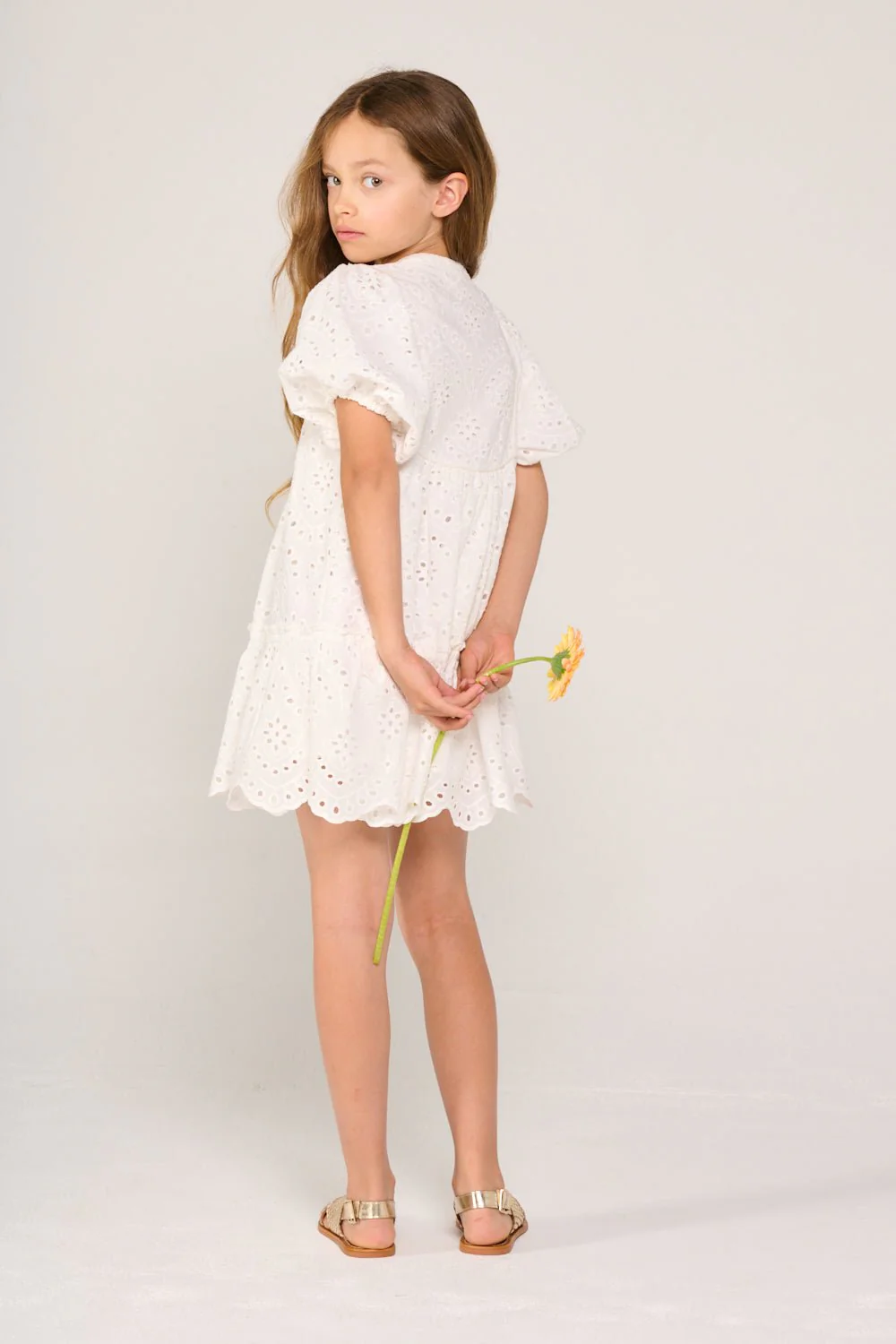 Mini Dress Cruz for girls - Natural White - Image 8