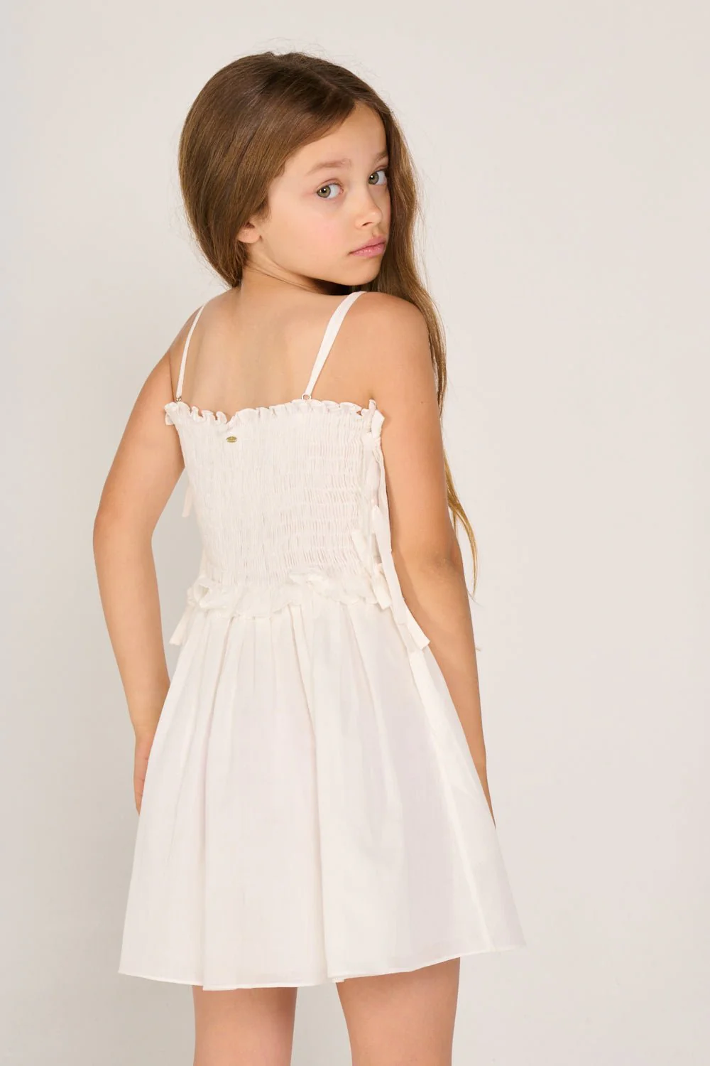 Mini Dress Elena for girls - Natural White - Image 5