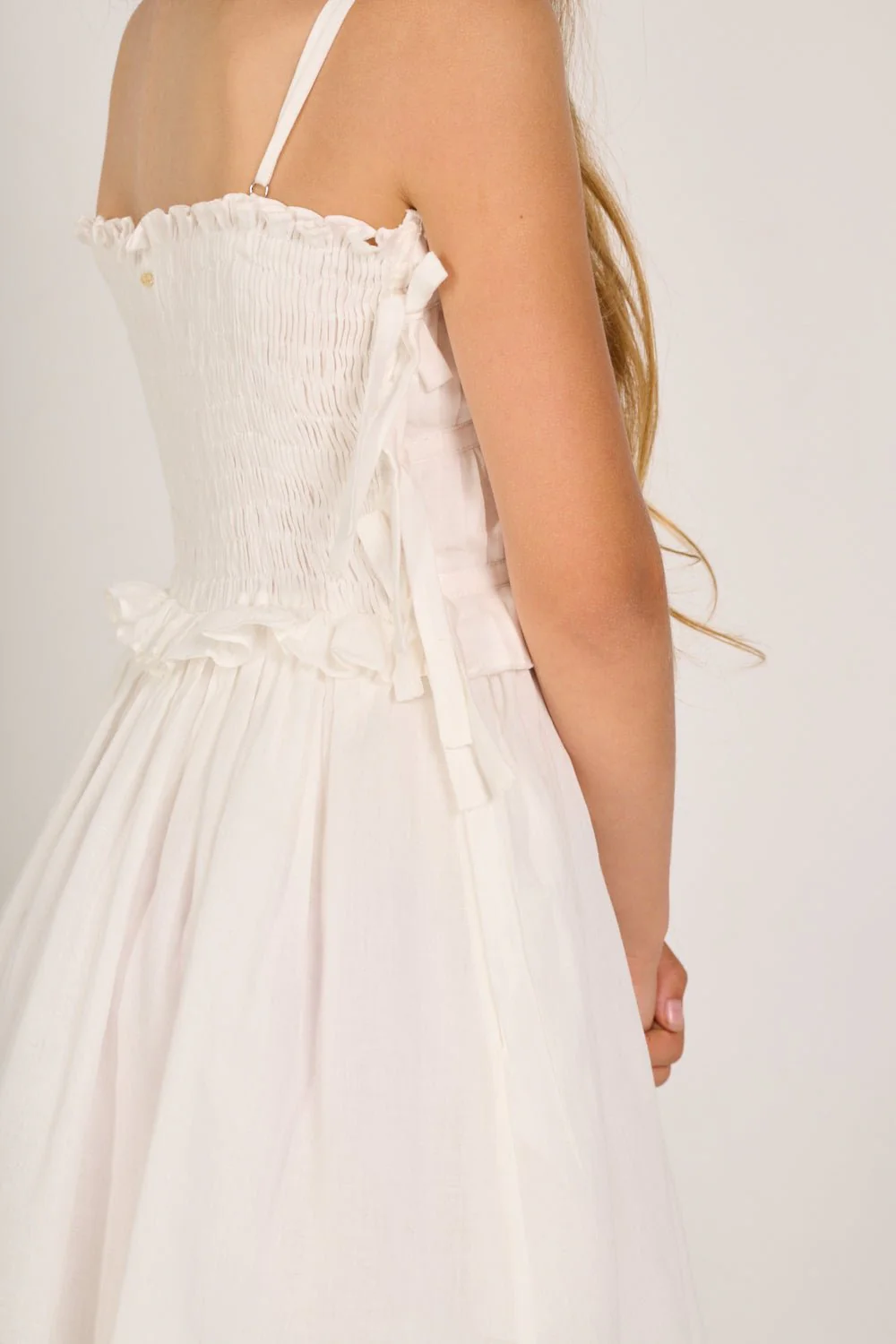 Mini Dress Elena for girls - Natural White - Image 6