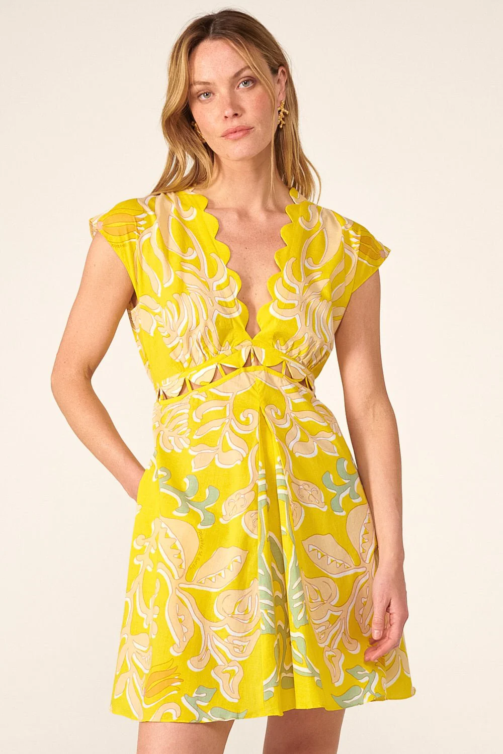 Mini Dress Hazel - Yellow Ritual - Image 4