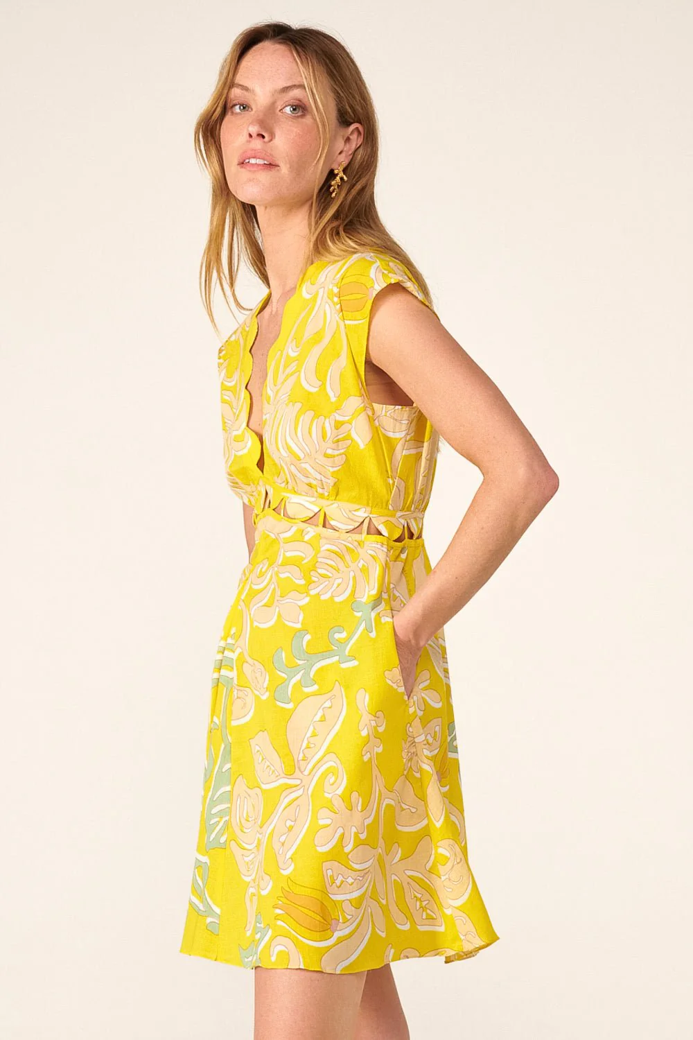 Mini Dress Hazel - Yellow Ritual - Image 6