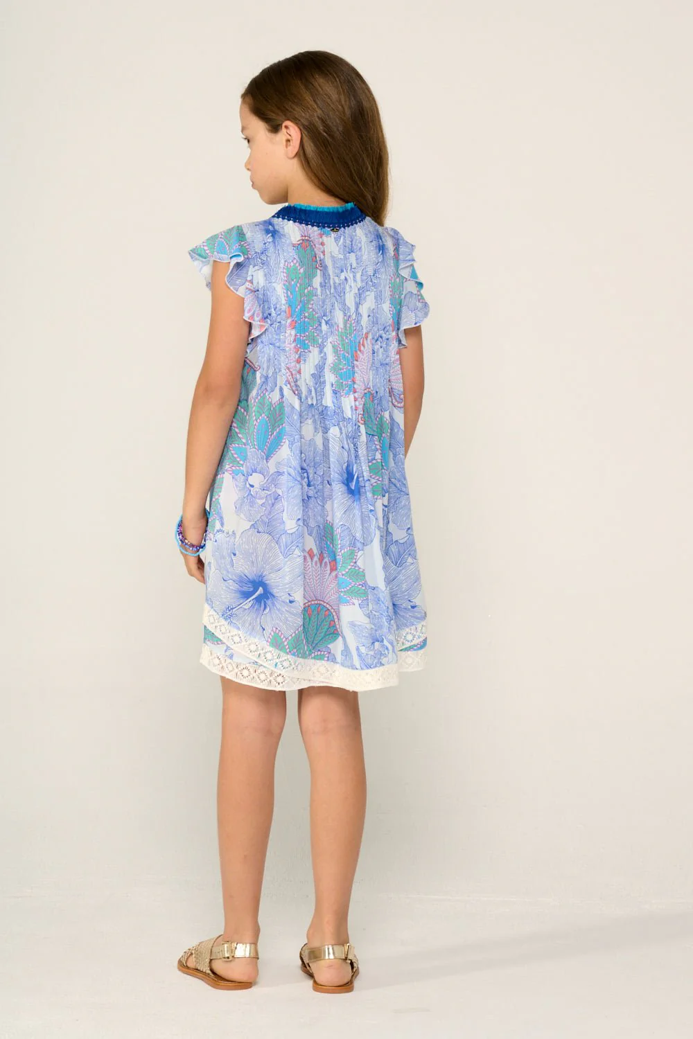 Mini Dress Sasha for girls - Blue Padang - Image 5