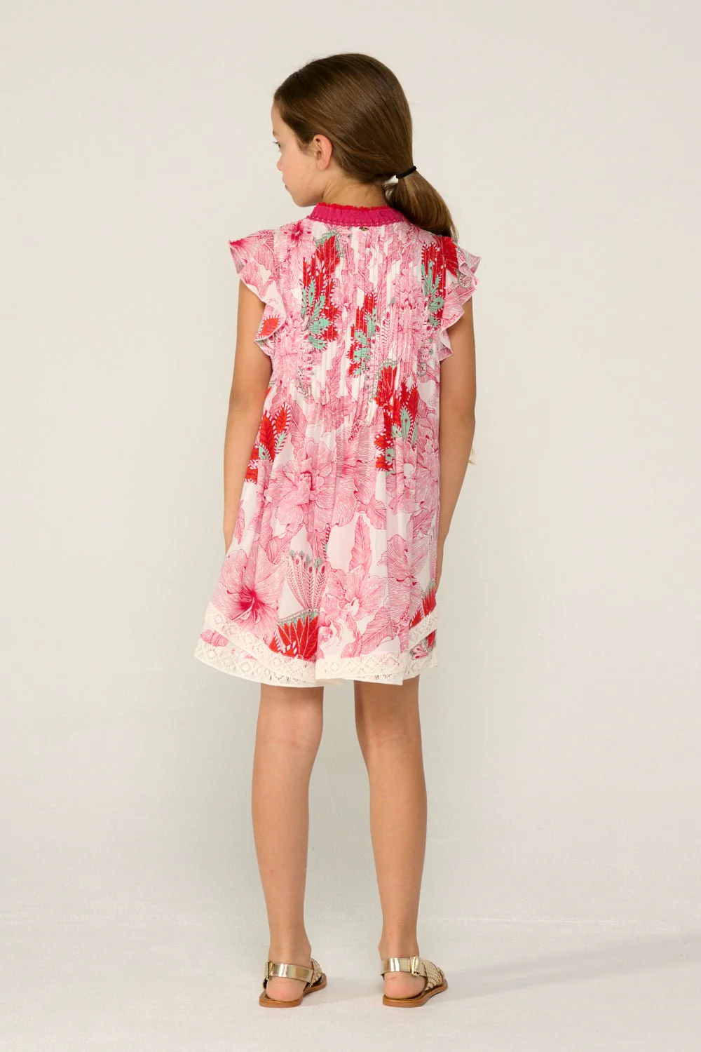 Mini Dress Sasha for girls - Pink Padang - Image 5