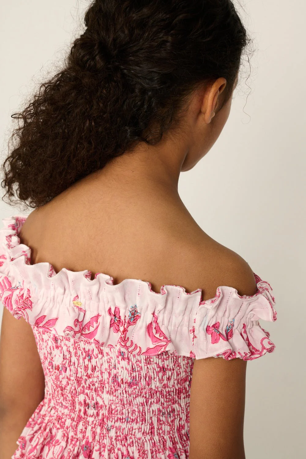 Top Alitza for girls - Pink Tiare - Image 3