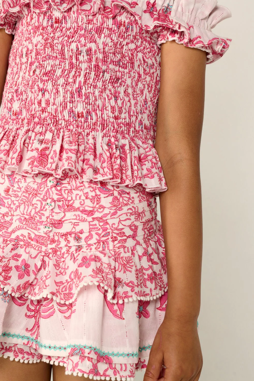 Top Alitza for girls - Pink Tiare - Image 5