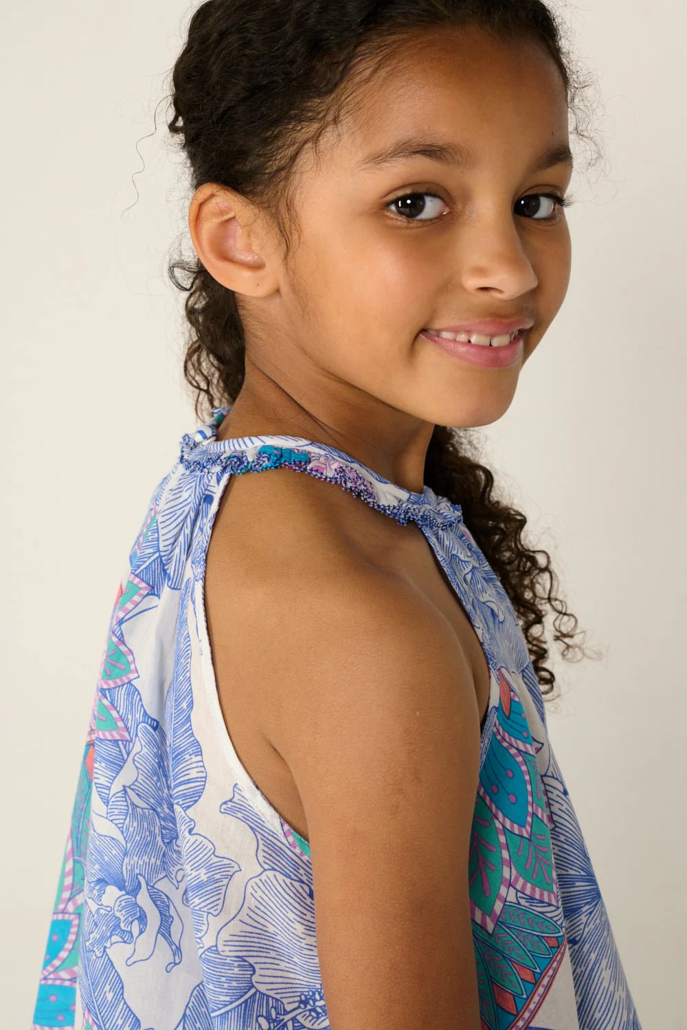 Top Cleo for girls - Blue Padang - Image 3